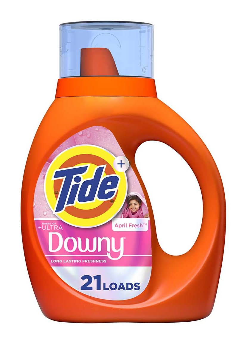 Tide Plus Boost Of Ultra Downy Liquid Laundry Detergent April Fresh Scent 30 Fl Oz - 21 Loads