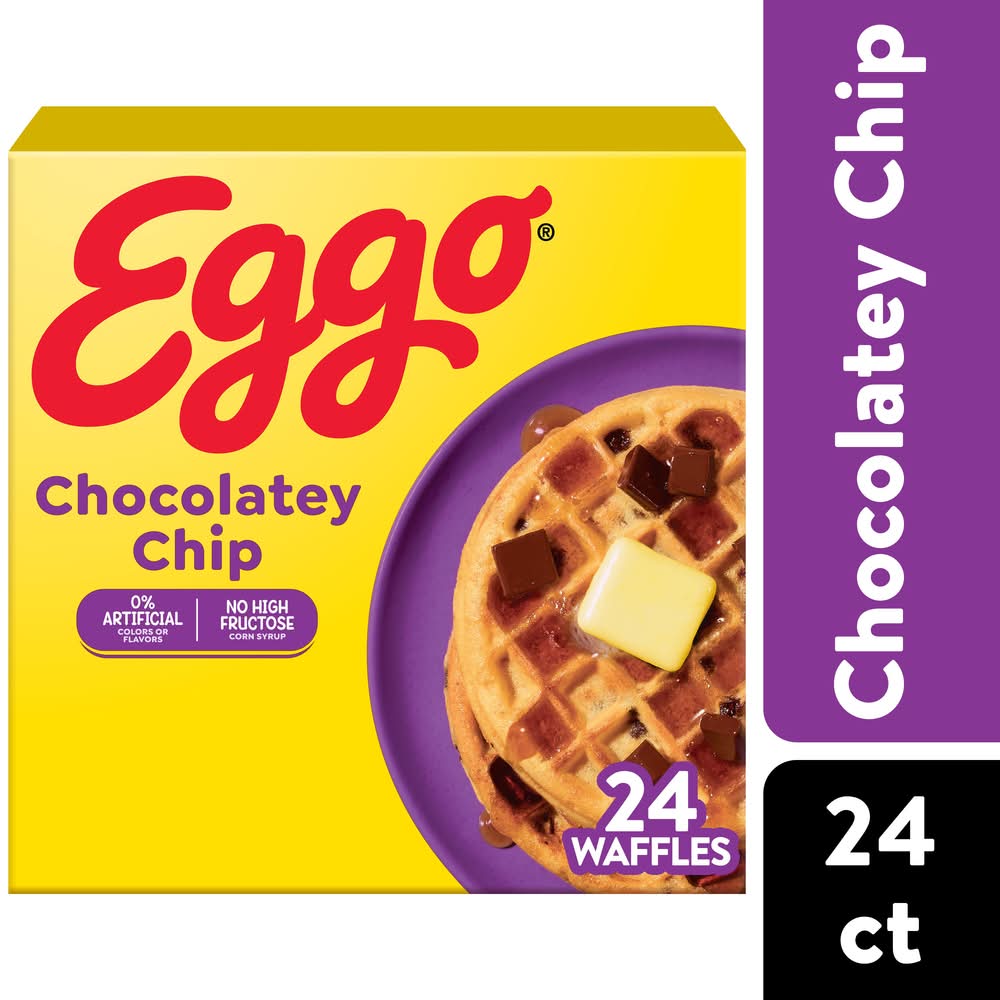 Kellogg's Family pack Waffles, Chocolatey Chip (29.6 oz, 24 ct)