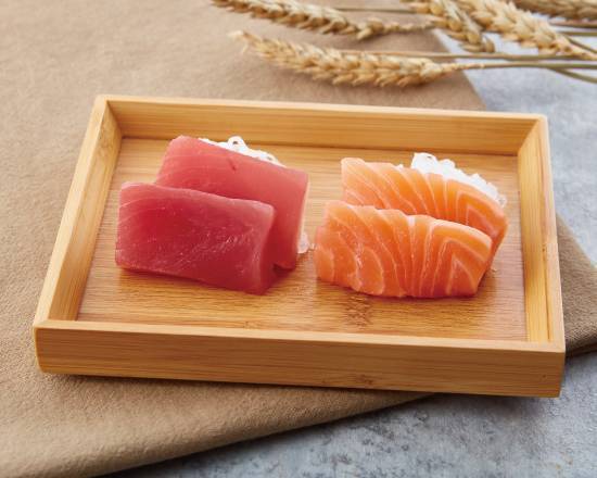 鮪魚鮮鮭刺身 Salmon and Tuna Sashimi