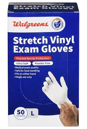 Walgreens Ultra Soft Vinyl Exam Gloves, L (50 ct)