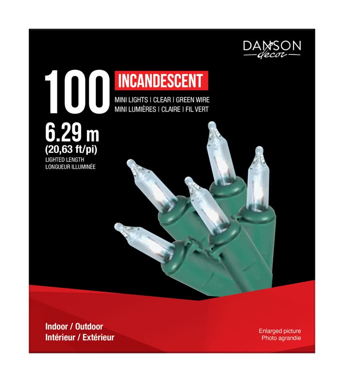 Dansdec.Lum.Noël Ext.Mini Cl.(100) 1Un - Dansdec.Clear Mini Christ.