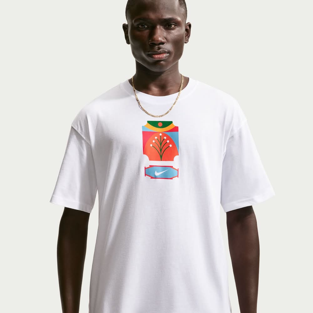 Nike Men's Sportswear Palm Tree Graphic T-Shirt (White, L)