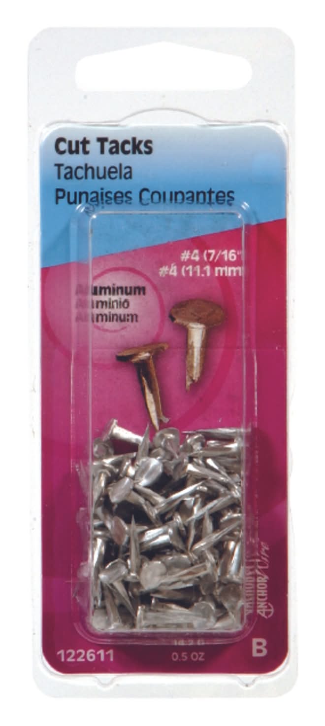 Hillman Anchor Wire No. 4 X 7/16 In. L Silver Aluminum Cut Tacks 1 Pk