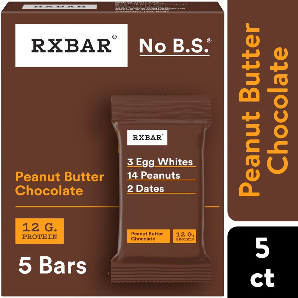 RXBAR Peanut Butter Chocolate Protein Bars (5 x 1.83 oz)