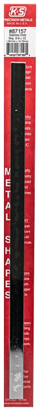 K&S 12 In. L X 1/2 In. W Stainless Steel Strip