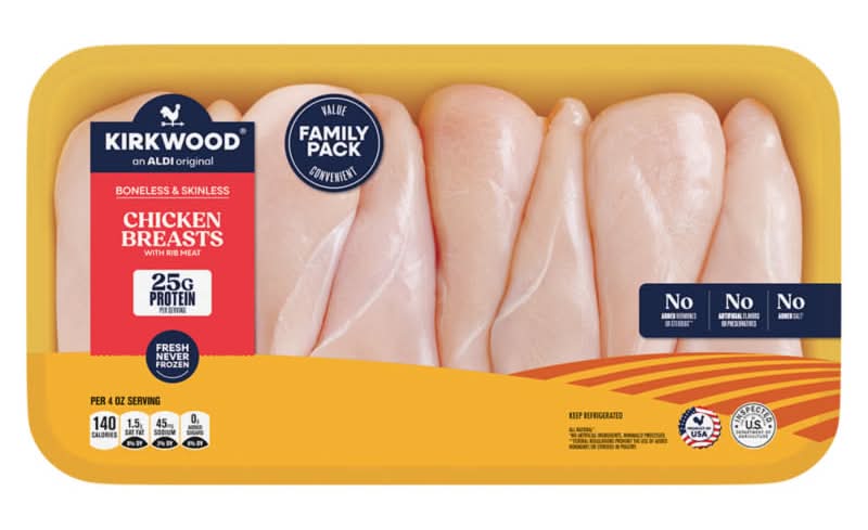Boneless Skinless Chicken Breast Fillets Family Pack, per lb