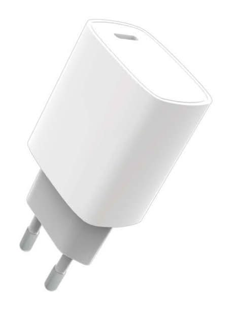 Chargeur secteur usb c 20w, blanc