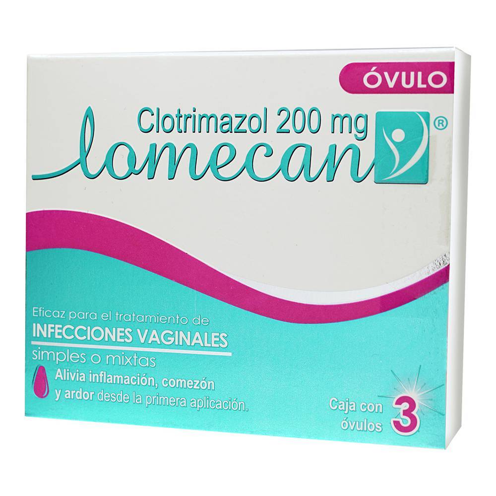 Lomecan v clotrimazol óvulos 200 mg (3 piezas)