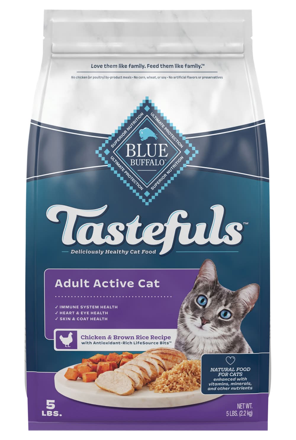 Blue Buffalo Healthy Living Chicken & Brown Rice Cat Food (5 lbs)