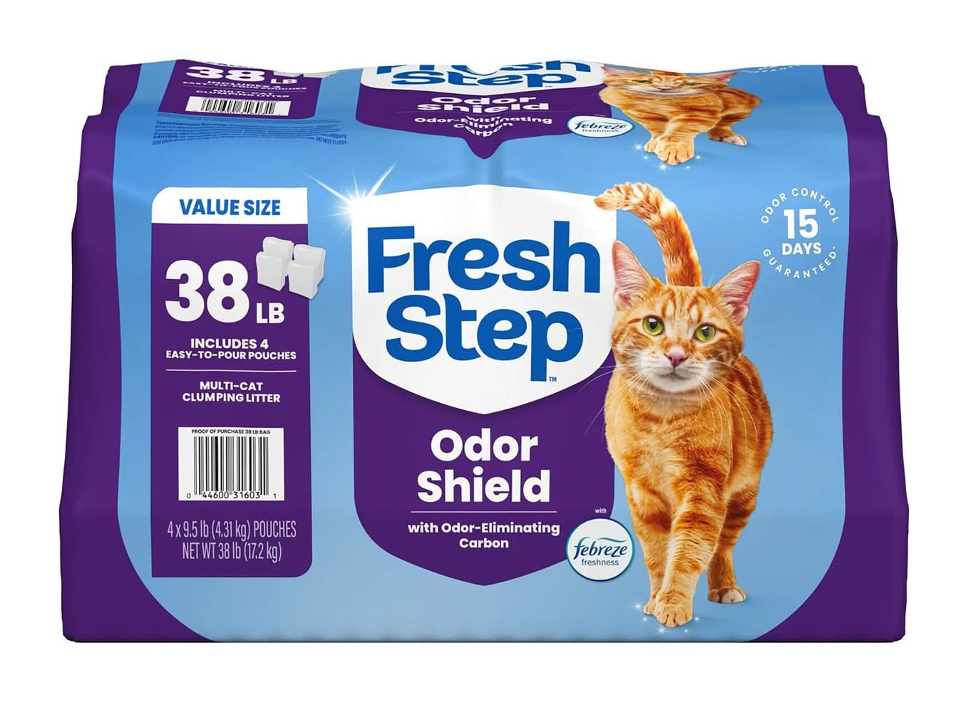 Fresh Step Multi-Cat Clumping Litter With Febreze Freshness, Bag (Size: 38 Lb)