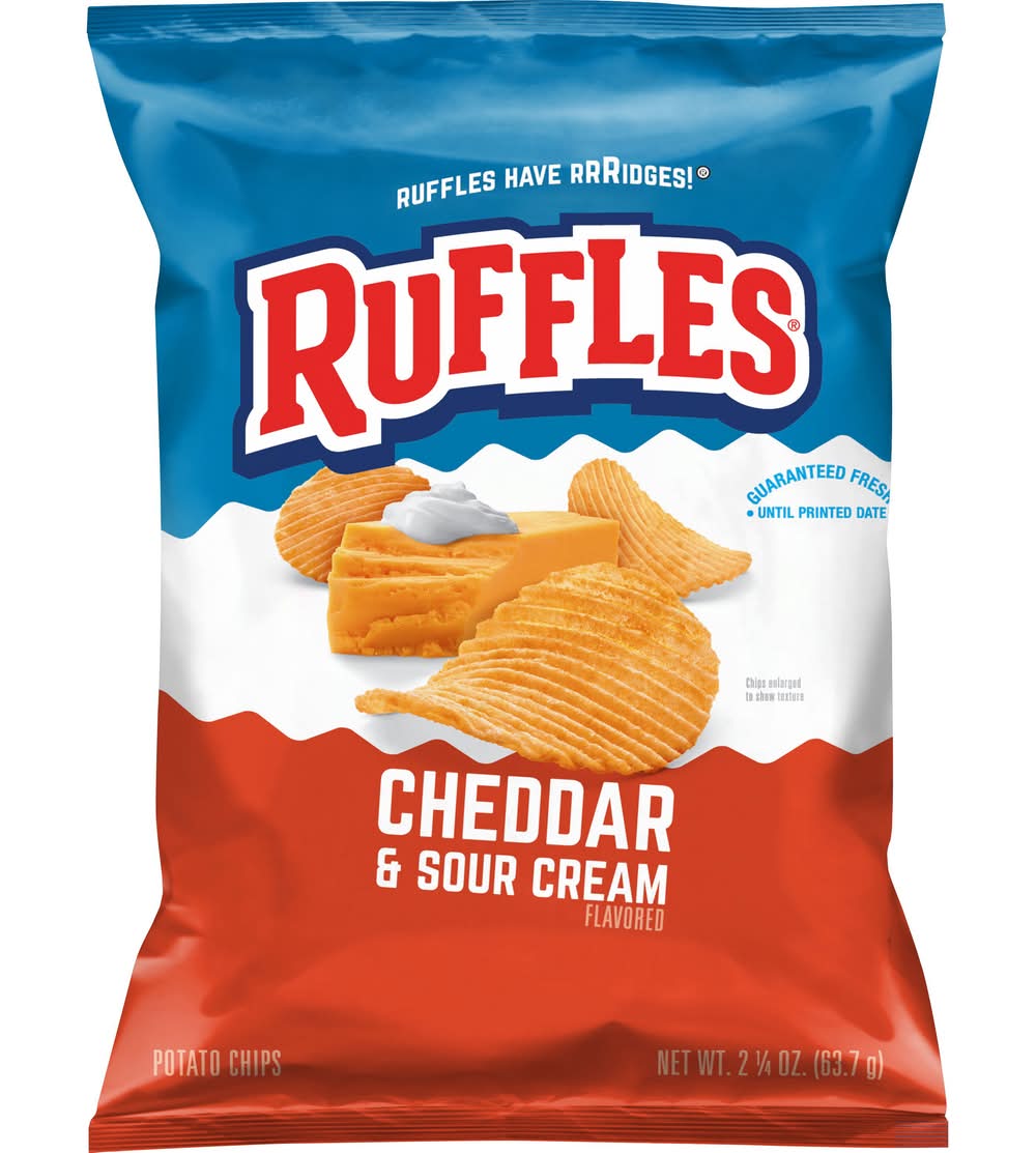 Ruffles Potato Chips, Cheddar & Sour Cream (2.25 oz)