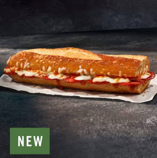 Pepperoni Mozzarella Melt – Toasted Baguette