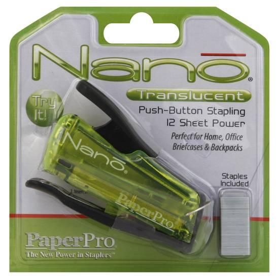 Paperpro Nano Push-Button Stapler (1 stapler)