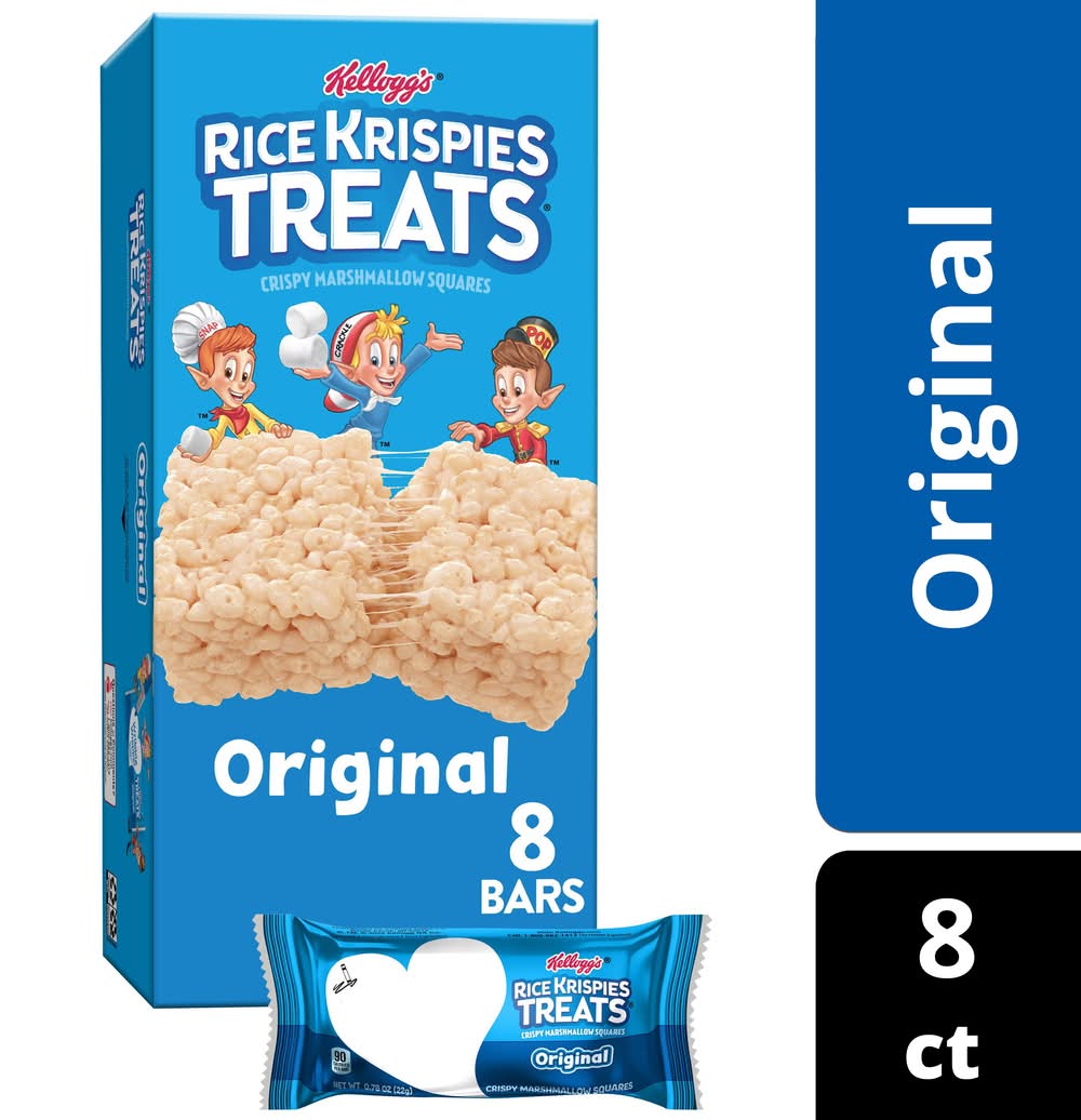 Rice Krispies Treats Crispy Marshmallow Squares Bars, Original (8 x 0.78 oz)