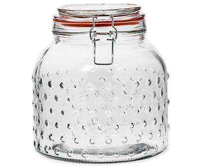 Hobnail Glass 3-Quart Canister with Hermetic Lid