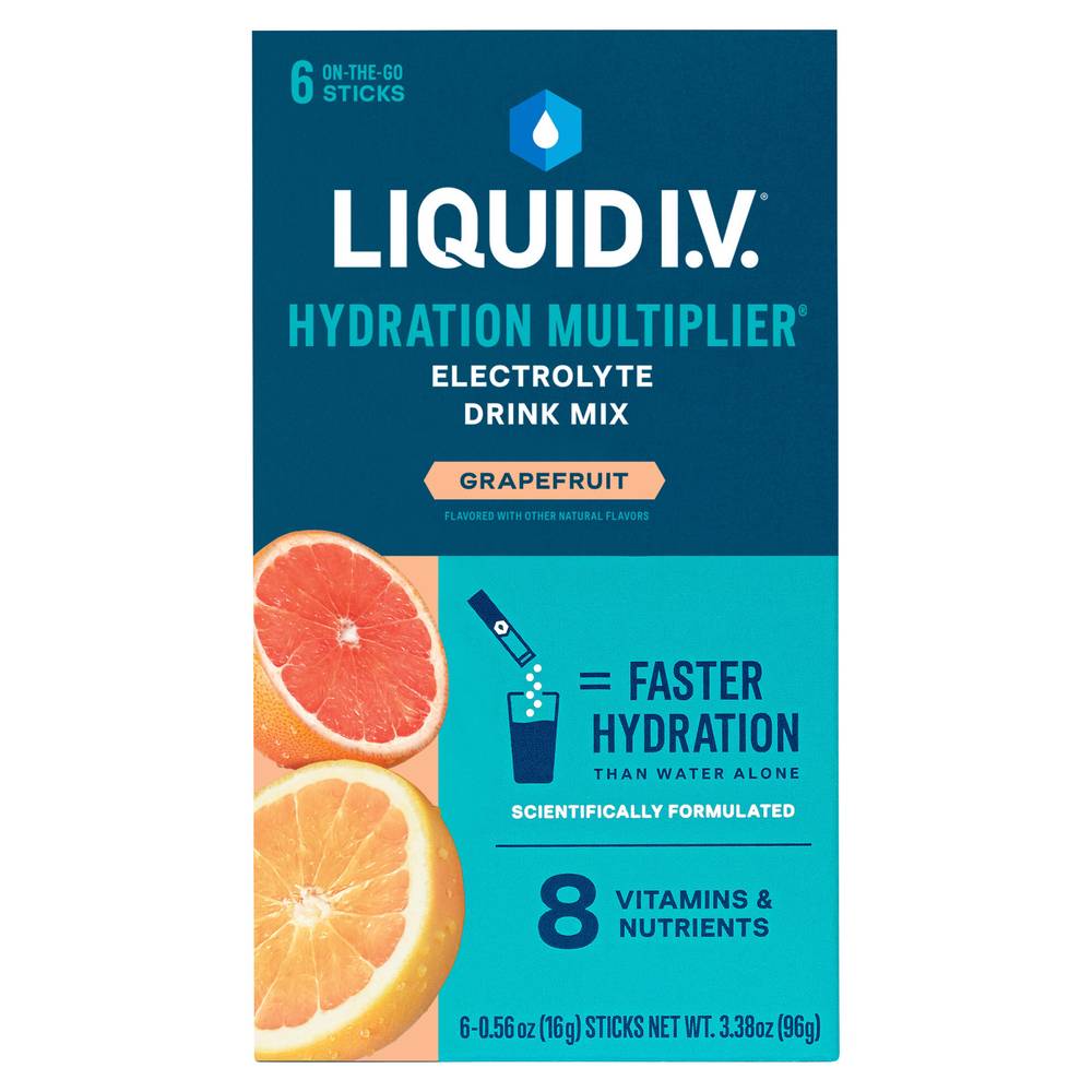 Liquid I.v. Hydration Multiplier Electrolyte Drink (6 pack, 0.56 oz) (grapefruit )