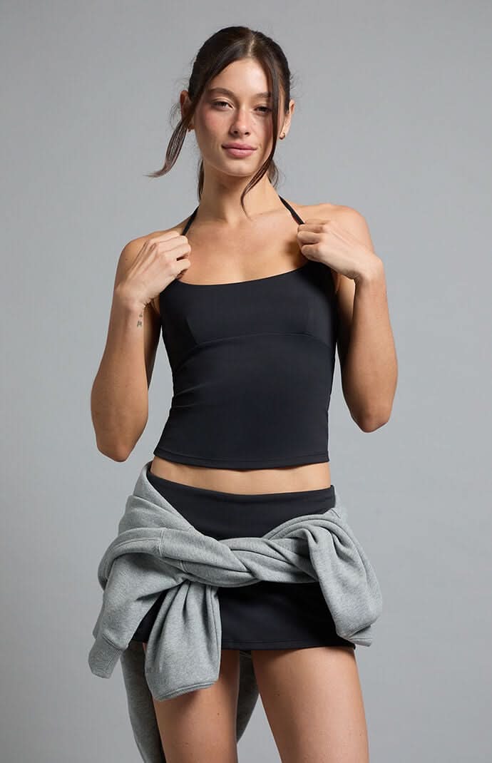 PAC 1980 Women's PAC WHISPER Active Bridgette Halter Top Black S
