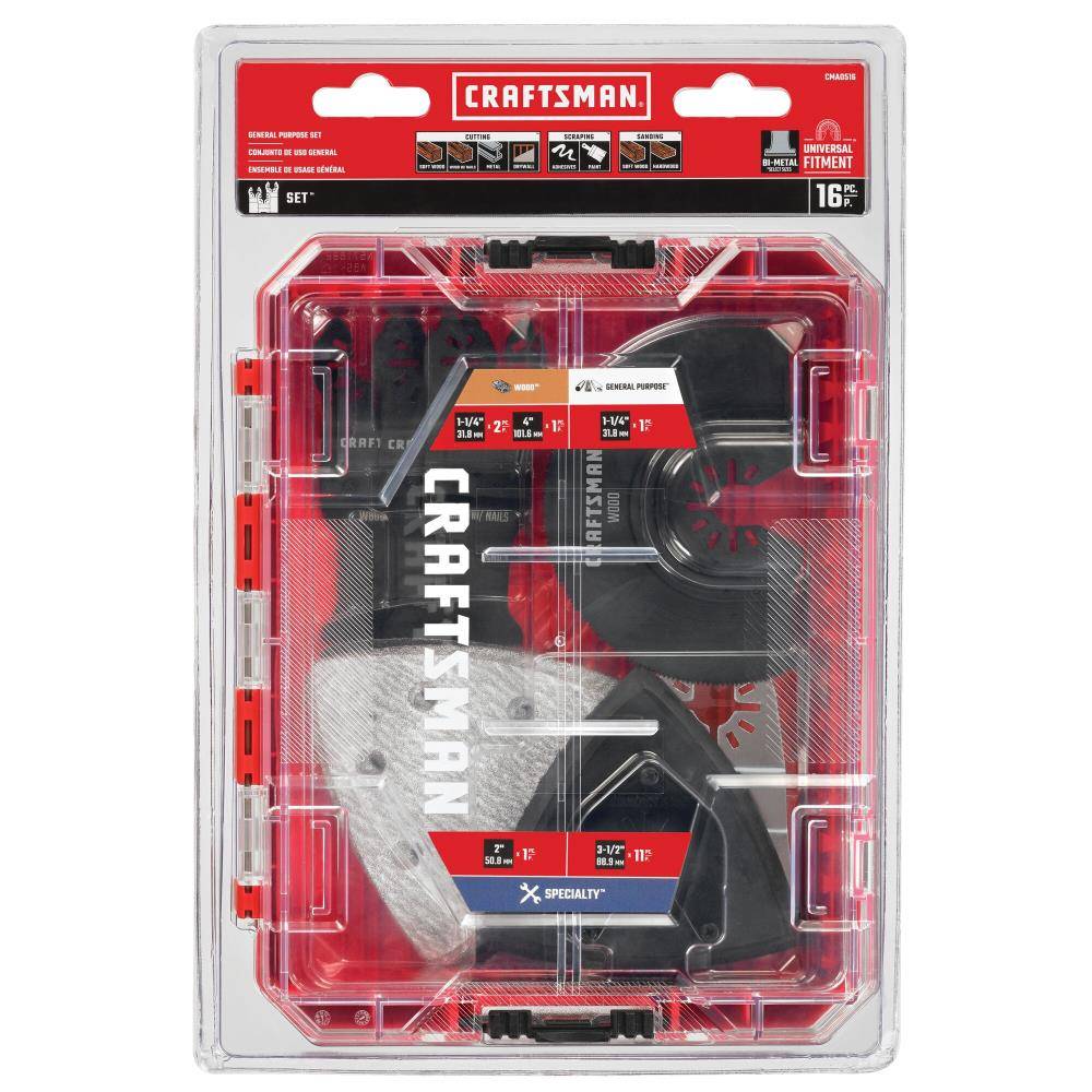 CRAFTSMAN 16-Pack Multiple Materials Oscillating Tool Blade | CMAO516