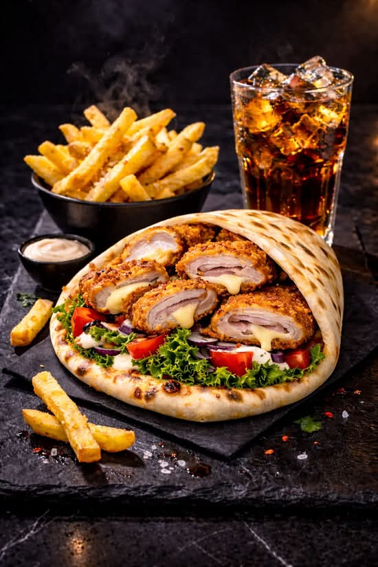 Menu Sandwich cheese naan (cordon bleu)