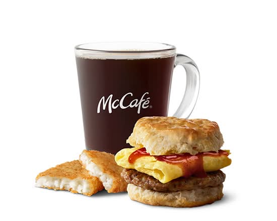 Hot Honey Sausage Egg Biscuit Meal