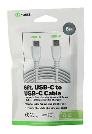 6ft USB-C To USB-C Cable White