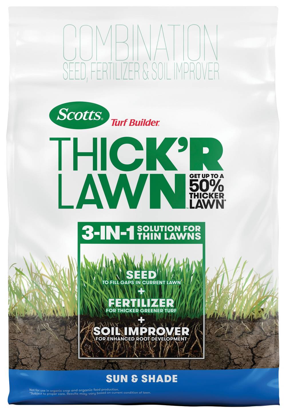 Scotts Turf Builder Thick'R Lawn 12-lb Sun and Shade Lawn Repair Mix | 30156