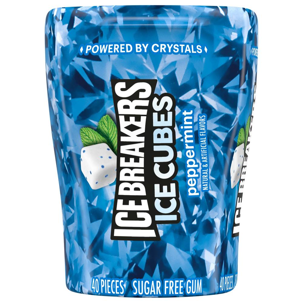 Ice Breakers Ice Cubes Gum, Peppermint (4 oz, 40 ct)