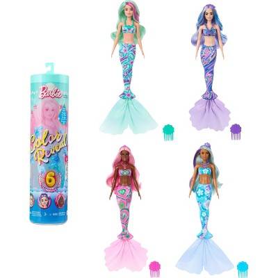 Barbie Color Reveal Mermaid Series Doll & Accessories With Surprises, 12.7"