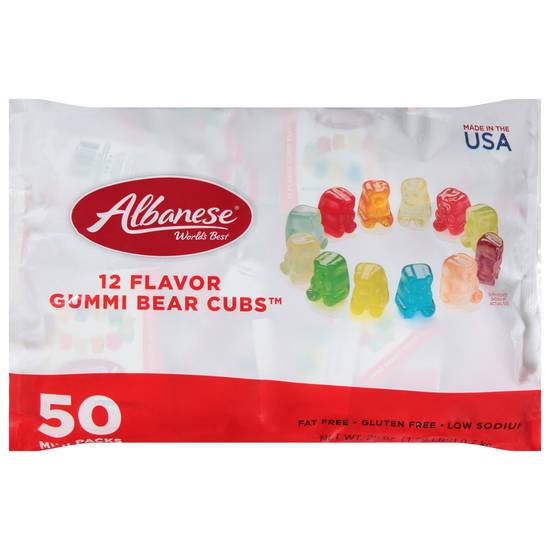Albanese Gummi Cubs Multipack (12 flavor bears)(50 ct)