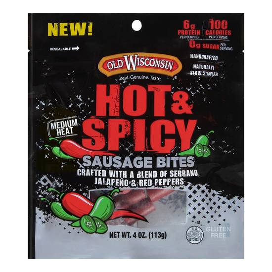 Old Wisconsin Hot & Spicy Sausage Bites 4oz