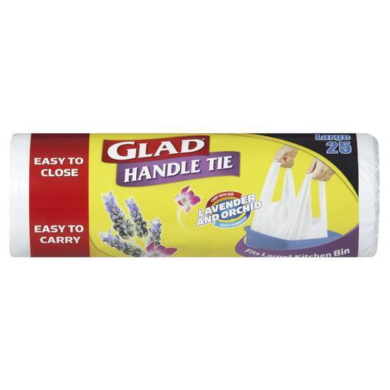 Glad Tie Handle Bag Lavendar Large (25 Pack)