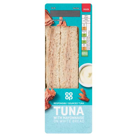 Co-Op Tuna With Mayonnaise on White Bread