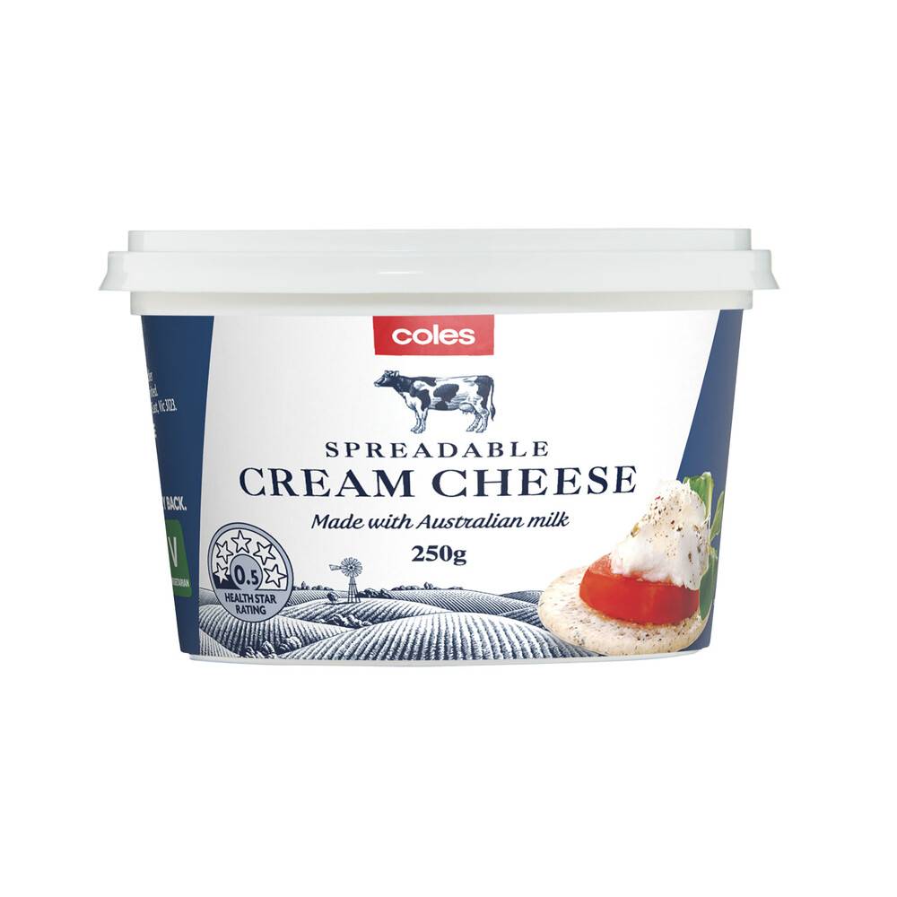 Coles Cream Cheese Spread Original 250g
