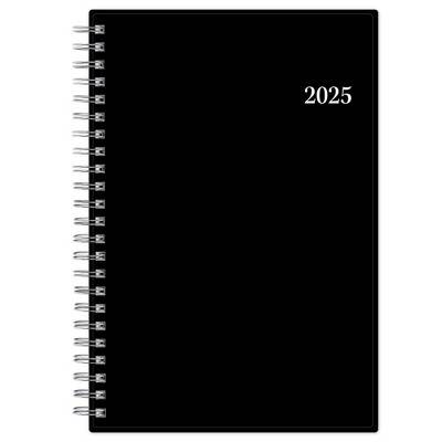 Blue Sky Wirebound 2025 Weekly & Monthly Planner, 8.15" x 5.91", Black