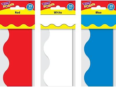 TREND enterprises Terrific Trimmers Borders, Red-White-Blue (12 ct)