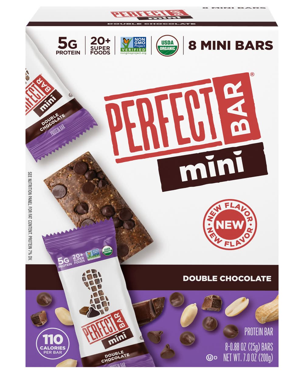 Perfect Bar Organic Mini Protein Bars, Double Chocolate (8 x 0.88 oz)