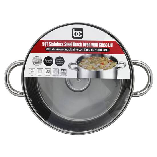 Bc Stainless Steel Dutch Oven With Glass Lid