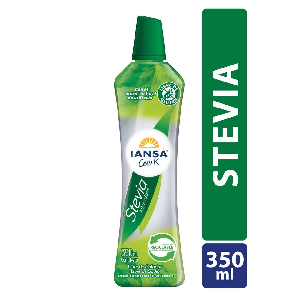 Iansa Cero K · Endulzante líquido stevia + sucralosa (350 ml)