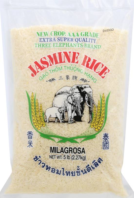 Three Elephants Jasmine Rice (5 lbs)
