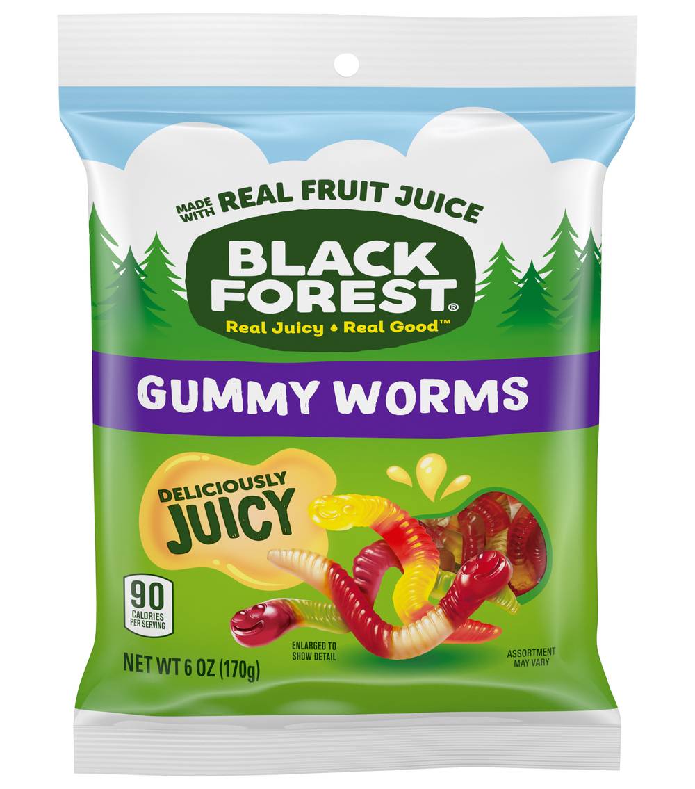 Black Forest Gummy Worms Candy (6 oz)