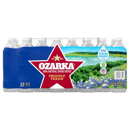 Ozarka 100% Natural Spring Water (32 ct, 0.5 L)