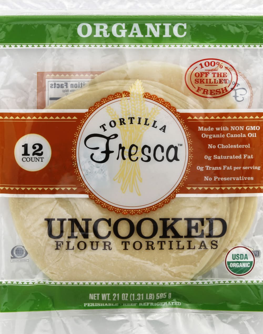 Fresca Organic Uncooked Flour Tortillas (21 oz, 12 ct)