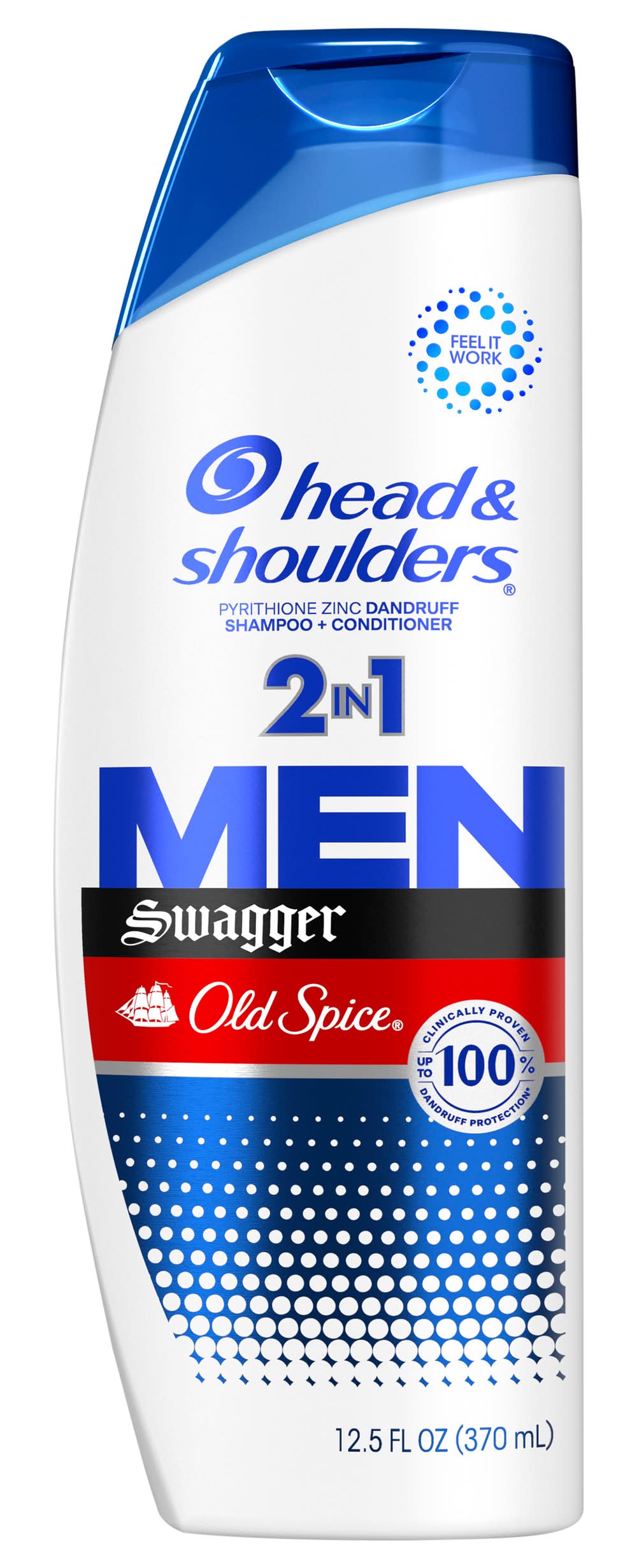 Head & Shoulders Mens 2 in 1 Dandruff Shampoo and Conditioner, Old Spice Swagger (12.5 fl oz)
