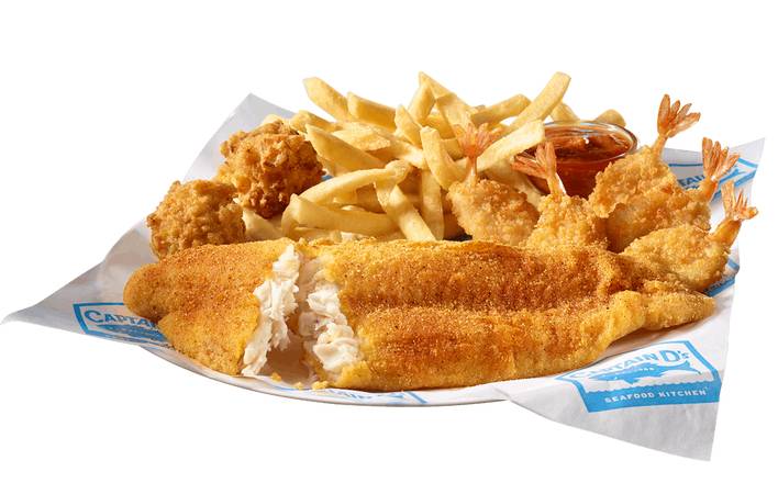 Southern-Style White Fish, Shrimp & Fries