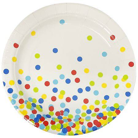 Festive Voice Confetti Lunch Plate - 8.0 ea