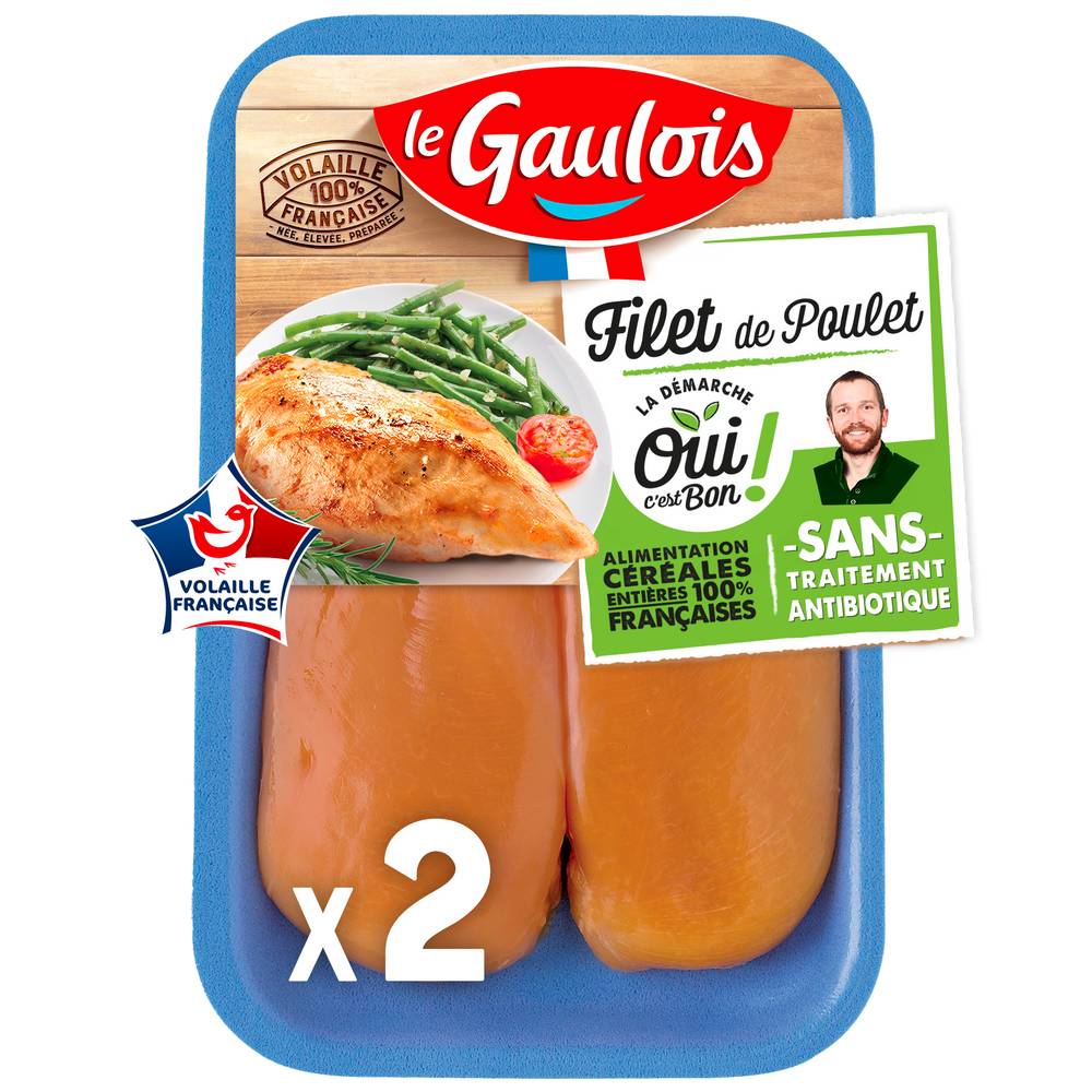 Le Gaulois - 2 Filets de poulet jaune s/atmosphere (300g)