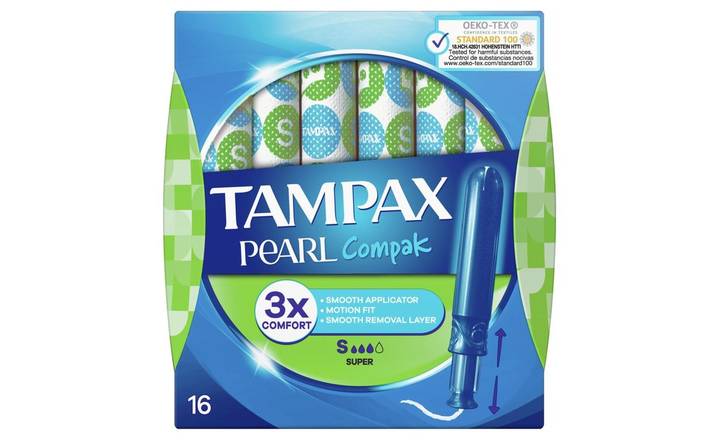 Tampax Compak Pearl Tampons Regular 16s (403874)