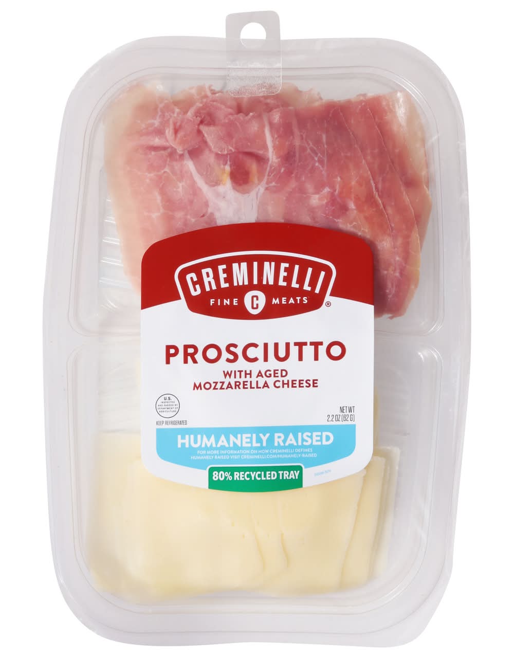 Creminelli Fine Meats Air Dried Pork With Aged Mozzarella Cheese (2.2 oz)
