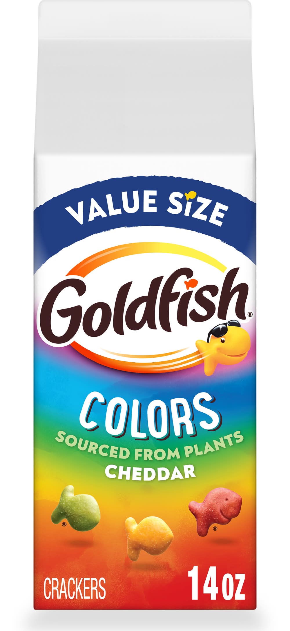 Goldfish Family Size Baked Snack Crackers, Colors Cheddar (14 oz)