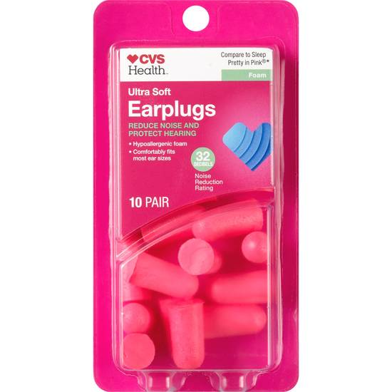 CVS Health Ultra Soft Earplugs, 10 Pair